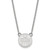 LogoArt Edmonton Oilers Necklace - Sterling Silver Rhodium-Plated Small Pendant 18 Inch