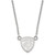 LogoArt Florida Panthers Necklace - Sterling Silver Rhodium-Plated Small Pendant 18 Inch