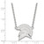 LogoArt San Jose State University Necklace - Sterling Silver Rhodium-Plated Spartan Large Pendant 18 Inch - View 2