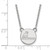 LogoArt Samford University Necklace - Sterling Silver Rhodium-Plated Small Disc Pendant 18 Inch - View 2