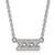 LogoArt Sigma Sigma Sigma Necklace - Sterling Silver Rhodium-Plated Sorority Greek Letters Medium Pendant 18 Inch