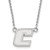 LogoArt University of Tennessee at Chattanooga Necklace - Sterling Silver Rhodium-Plated Letter C Small Pendant 18 Inch