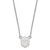 LogoArt Vegas Golden Knights Necklace - Sterling Silver Rhodium-Plated Small Pendant 18 Inch