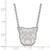 LogoArt Butler University Necklace - Sterling Silver Rhodium-Plated Bulldog Large Pendant 18 Inch - View 2