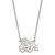 LogoArt California State University Fresno Necklace - Sterling Silver Rhodium-Plated Bulldog Large Pendant 18 Inch