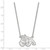 LogoArt California State University Fresno Necklace - Sterling Silver Rhodium-Plated Bulldog Large Pendant 18 Inch - View 2