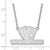 LogoArt Eastern Illinois University Necklace - Sterling Silver Rhodium-Plated Large Pendant 18 Inch - View 2