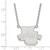 LogoArt Marquette University Necklace - Sterling Silver Rhodium-Plated Large Pendant 18 Inch - View 2
