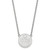 LogoArt Edmonton Oilers Necklace - Sterling Silver Rhodium-Plated Large Pendant 18 Inch