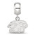 Sterling Silver Rhodium-Plated LogoArt Saint Joseph'S University Hawks Extra Small Dangle Bead Charm - View 2
