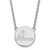 LogoArt Samford University Necklace - Sterling Silver Rhodium-Plated Large Disc Pendant 18 Inch