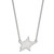 LogoArt Dallas Stars Necklace - Sterling Silver Rhodium-Plated Large Pendant 18 Inch