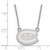 LogoArt St. Cloud State University Necklace - Sterling Silver Rhodium-Plated Small Pendant 18 Inch - View 2