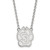 LogoArt University of South Dakota Necklace - Sterling Silver Rhodium-Plated Large Pendant 18 Inch