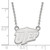 LogoArt University of Texas at El Paso Necklace - Sterling Silver Rhodium-Plated Small Pendant 18 Inch - View 3