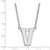 LogoArt Vanderbilt University Necklace - Sterling S. Rhodium-Plated-P Large Pendant with - View 3