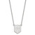 LogoArt Vegas Golden Knights Necklace - Sterling Silver Rhodium-Plated Large Pendant 18 Inch