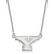 LogoArt Youngstown State University Necklace - Sterling Silver Rhodium-Plated Letter Y Small Pendant 18 Inch
