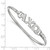 LogoArt Alpha Chi Omega Bracelet - Sterling S. Rhodium-Plated Small Hook and Clasp Bangle - View 3