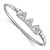 LogoArt Delta Delta Delta Bracelet - Sterling S. Rhodium-Plated-P Small Hook and Clasp Bangle