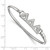 LogoArt Delta Delta Delta Bracelet - Sterling S. Rhodium-Plated-P Small Hook and Clasp Bangle - View 2