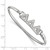 LogoArt Delta Delta Delta Bracelet - Sterling S. Rhodium-Plated-P Small Hook and Clasp Bangle - View 3