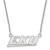 LogoArt Eastern Kentucky University Necklace - Sterling Silver Rhodium-Plated E-K-U Small Pendant 18 Inch