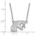 Sterling Silver Rhodium-Plated LogoArt Florida A and M University Rattler Small Pendant 18 Inch Necklace - View 2