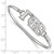 LogoArt Gamma Phi Beta Bracelet - Sterling S. Rhodium-Plated Large Hook and Clasp Bangle - View 2