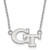 LogoArt Georgia Institute of Technology Necklace - Sterling Silver Rhodium-Plated G-T Small Pendant 18 Inch