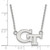 LogoArt Georgia Institute of Technology Necklace - Sterling Silver Rhodium-Plated G-T Small Pendant 18 Inch - View 2