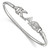 LogoArt Kappa Alpha Theta Bracelet - Sterling S. Rhodium-Plated-P Small Hook and Clasp Bangle