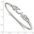 LogoArt Kappa Alpha Theta Bracelet - Sterling S. Rhodium-Plated-P Small Hook and Clasp Bangle - View 2