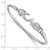 LogoArt Kappa Alpha Theta Bracelet - Sterling S. Rhodium-Plated-P Small Hook and Clasp Bangle - View 3