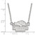 LogoArt Longwood University Necklace - Sterling Silver Rhodium-Plated Lancers Small Pendant 18 Inch - View 2