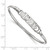 LogoArt Phi Sigma Sigma Bracelet - Sterling S. Rhodium-Plated Small Hook and Clasp Bangle - View 2