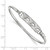 LogoArt Sigma Sigma Sigma Bracelet - Sterling S. Rhodium-Plated-P Small Hook and Clasp Bangle - View 2