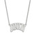 Sterling Silver Rhodium-Plated LogoArt University of Nevada-Las Vegas U-N-L-V Large Pendant 18 Inch Necklace