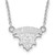 LogoArt University of New Orleans Necklace - Sterling Silver Rhodium-Plated U-N-O Small Pendant 18 Inch