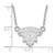 LogoArt University of New Orleans Necklace - Sterling Silver Rhodium-Plated U-N-O Small Pendant 18 Inch - View 3