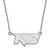 LogoArt University of North Dakota Necklace - Sterling Silver Rhodium-Plated Small Pendant 18 Inch