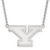 LogoArt Youngstown State University Necklace - Sterling Silver Rhodium-Plated Letter Y Large Pendant 18 Inch
