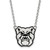 LogoArt Butler University Necklace - Sterling Silver Rhodium-Plated Bulldog Enameled Large Pendant 18 Inch