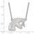 Sterling Silver Rhodium-Plated LogoArt Florida A and M University Rattler Large Pendant 18 Inch Necklace - View 2