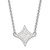 LogoArt Furman University Necklace - Sterling Silver Rhodium-Plated Large Pendant 18 Inch