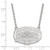 Sterling Silver Rhodium-Plated LogoArt Jacksonville State U. Large Pendant 18 Inch Necklace - View 2