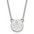 Sterling Silver Rhodium-Plated LogoArt Saint Joseph'S University S-J-U Small Pendant 18 Inch Necklace