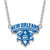 LogoArt University of New Orleans Necklace - Sterling Silver Rhodium-Plated U-N-O Large Enameled Pendant 18 Inch