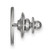 Sterling Silver Rhodium-Plated LogoArt University of Oklahoma O-U Tie Tac - View 2