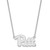 LogoArt University of Pittsburgh Necklace - Sterling Silver Rhodium-Plated Large Pendant 18 Inch - View 2